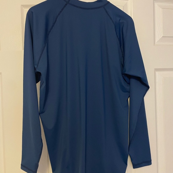Wet effect long sleeve XL navy blue shirt - Picture 4 of 6